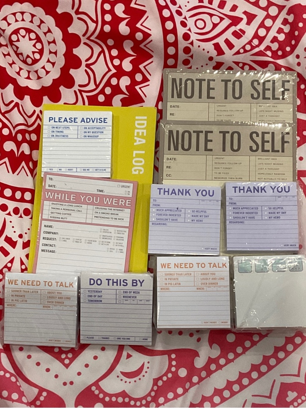 Mixed Pack of Note Pads and Sticky Notes - knock knock